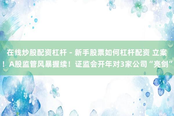 在线炒股配资杠杆 - 新手股票如何杠杆配资 立案！A股监管风暴握续！证监会开年对3家公司“亮剑”